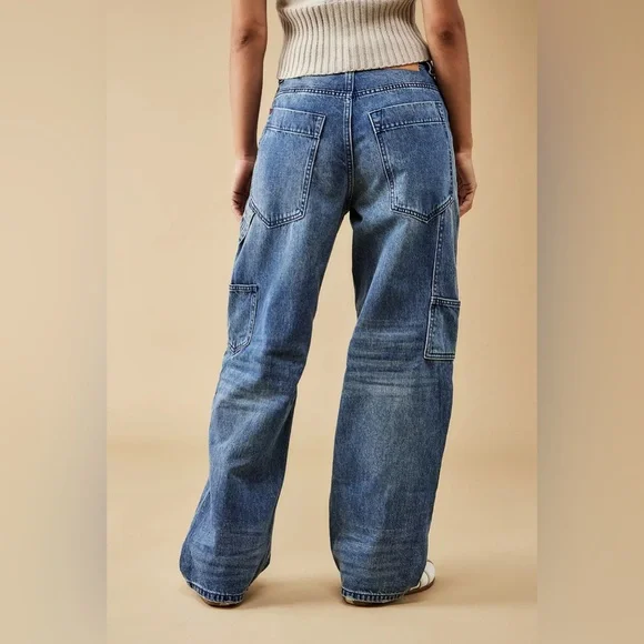 Urban Outfitters BDG Bella Acid Wash Baggy Carpenter Jeans Size 24 - Picture 8 of 8